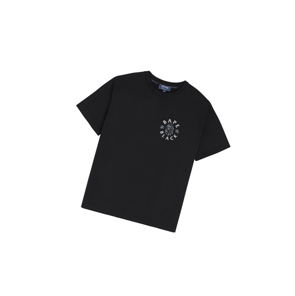 Men T-Shirt Logo Printed - Vilebrequin x Bape Black - Tee Shirt - Tape - Black - Size XL - Vilebrequin